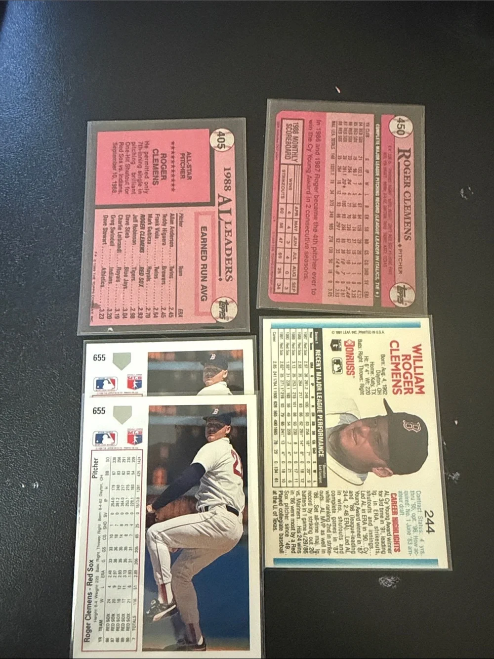 Roger Clemens Baseball Cards